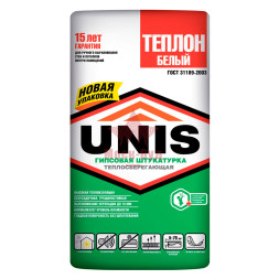 Штукатурка энергосберегающая Теплон белый Unis (Юнис)