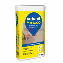 Пол универсальный Вебер Ветонит&quot;Fast&quot; 4000 (20кг) толщ.5-80мм (54шт/под)