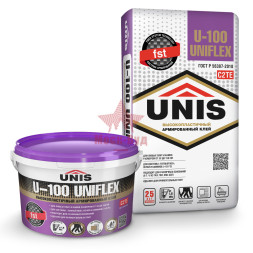 Клей эластичный UNIFLEX U-100 (25кг) Unis Юнис