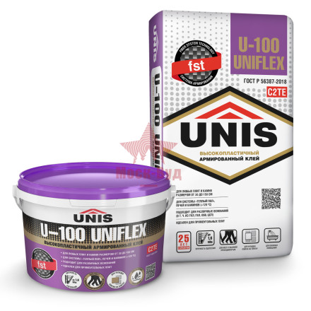 Клей эластичный UNIFLEX U-100 (25кг) Unis Юнис
